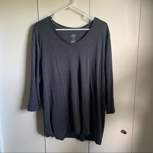 Simple Gray V-Neck